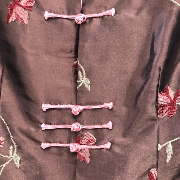 Elegant oriental blazer (brown and pink) - Picture 6 of 6